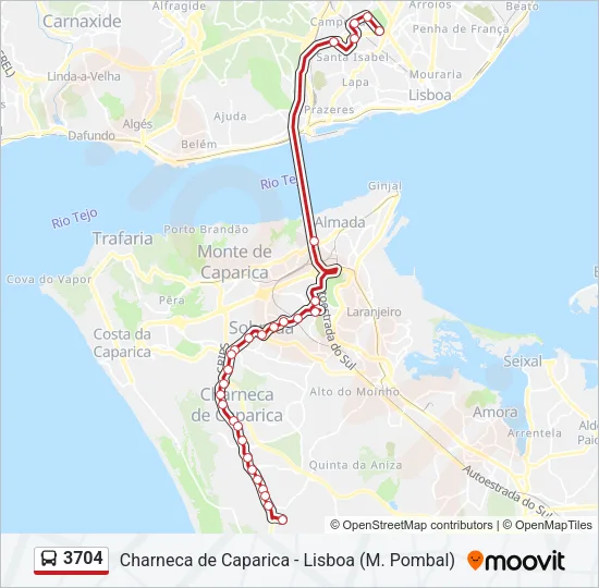 3704 Bus Line Map