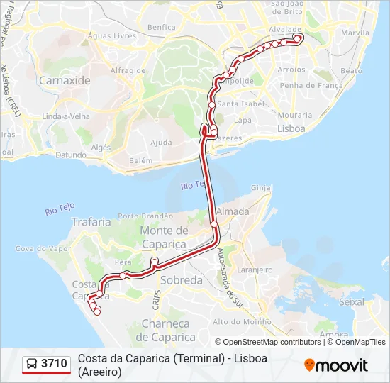 3710 Bus Line Map