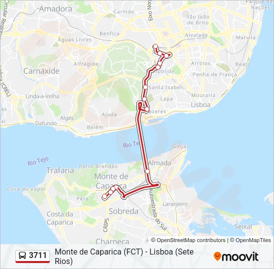 3711 Bus Line Map