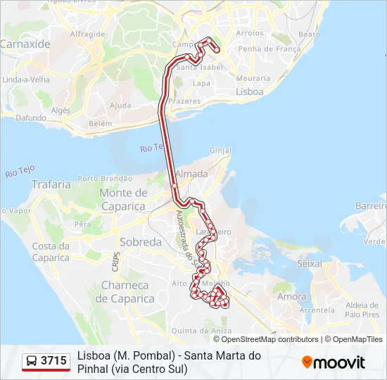 3715 Bus Line Map