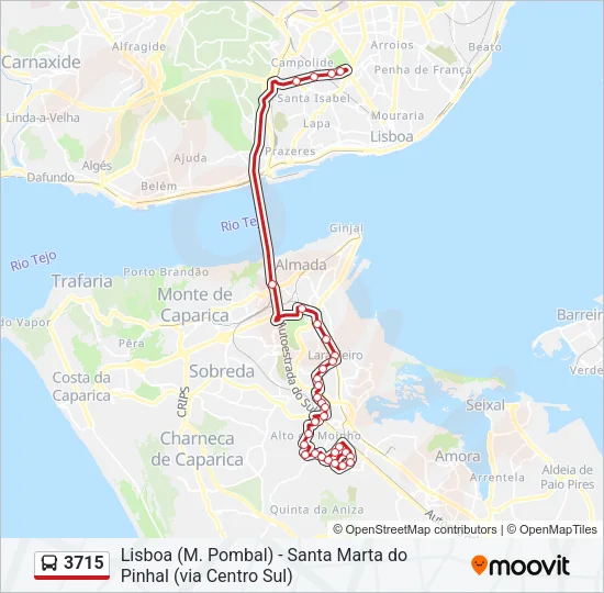 3715 Bus Line Map