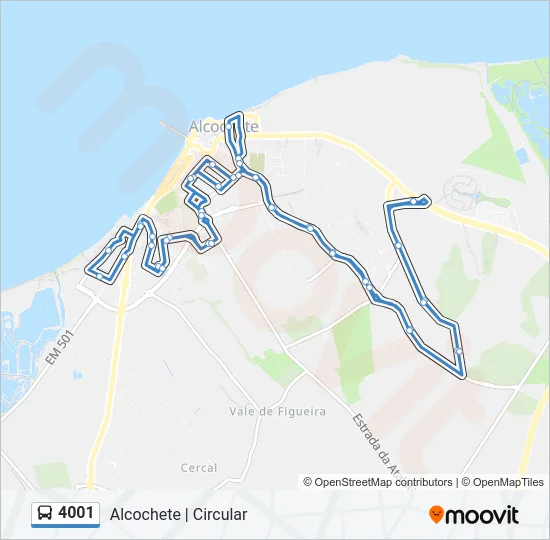 4001 Bus Line Map