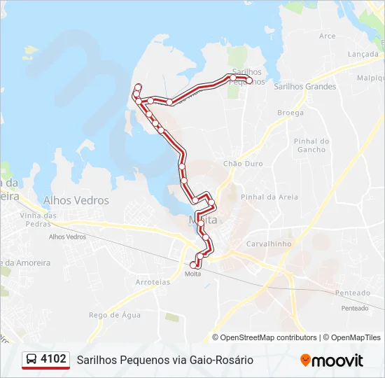 4102 Bus Line Map
