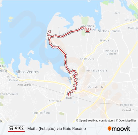 4102 bus Line Map