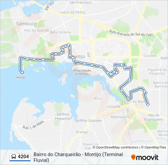 4204 Bus Line Map