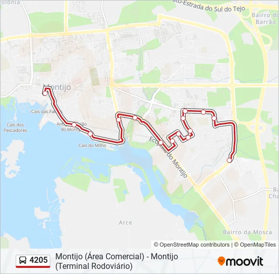 4205 Bus Line Map