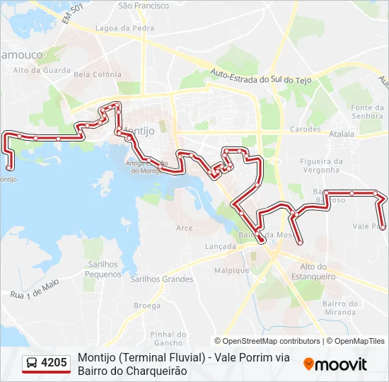 4205 Bus Line Map