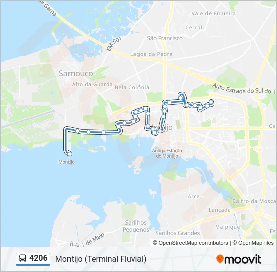 4206 Bus Line Map