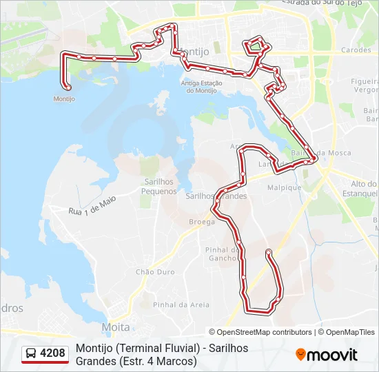 4208 Bus Line Map