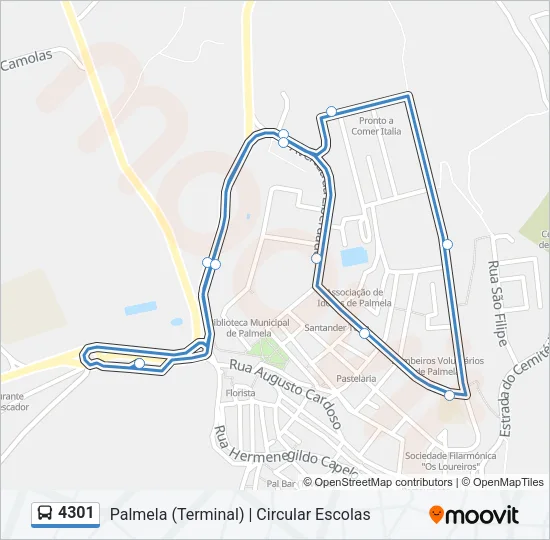 4301 Bus Line Map