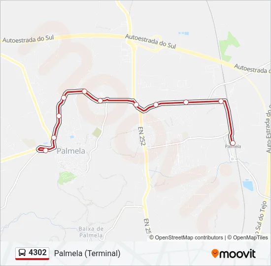 4302 Bus Line Map