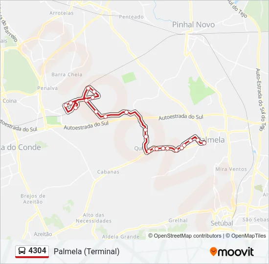 4304 Bus Line Map