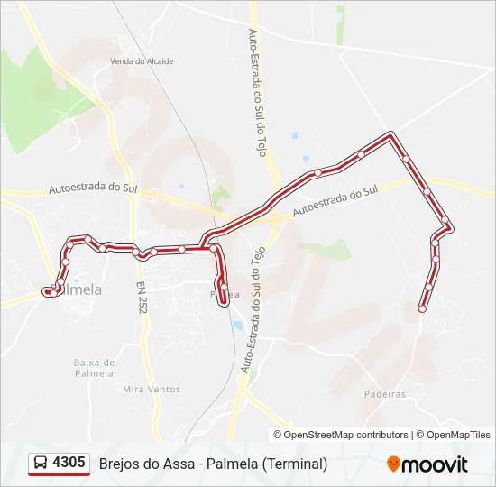 4305 Bus Line Map
