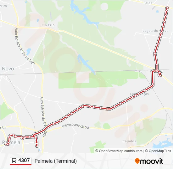 4307 Percursos: Horários, paragens e mapas - Palmela (Terminal ...