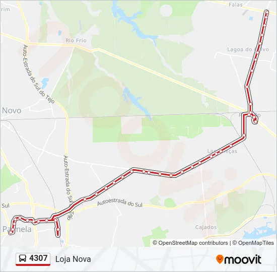 4307 Bus Line Map