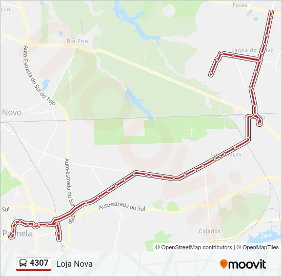 4307 Bus Line Map