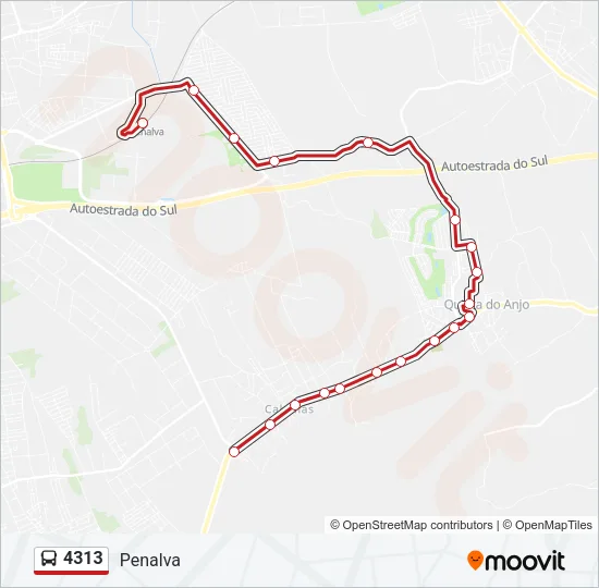 4313 Bus Line Map