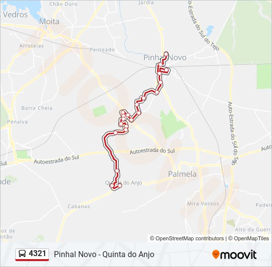 4321 bus Line Map