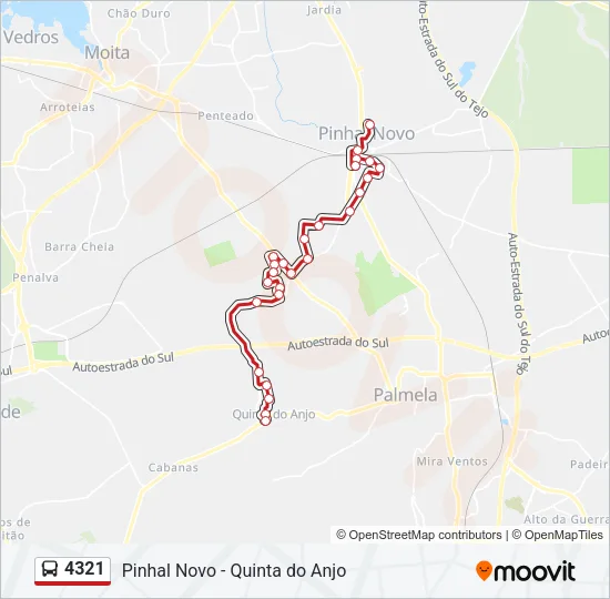 4321 Bus Line Map
