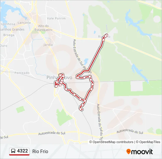 4322 Bus Line Map