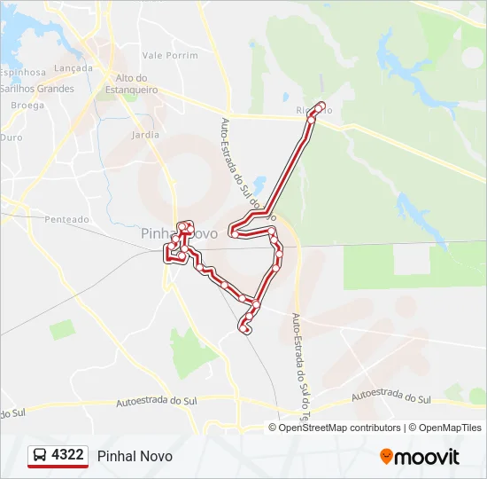 4322 Bus Line Map