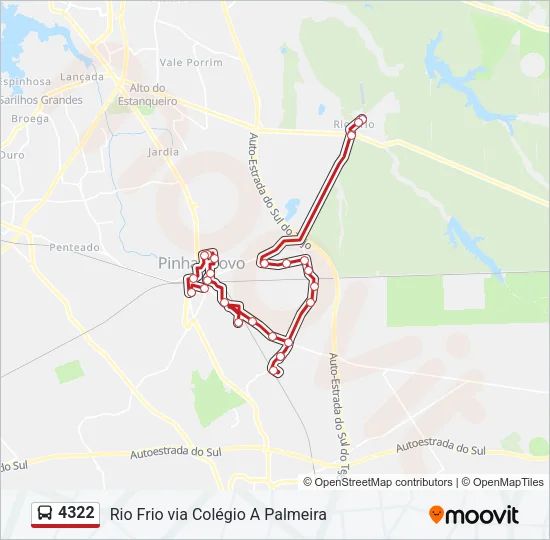 4322 Bus Line Map