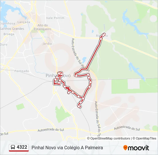 4322 Bus Line Map