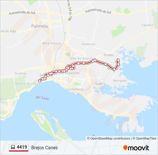 4419 bus Line Map