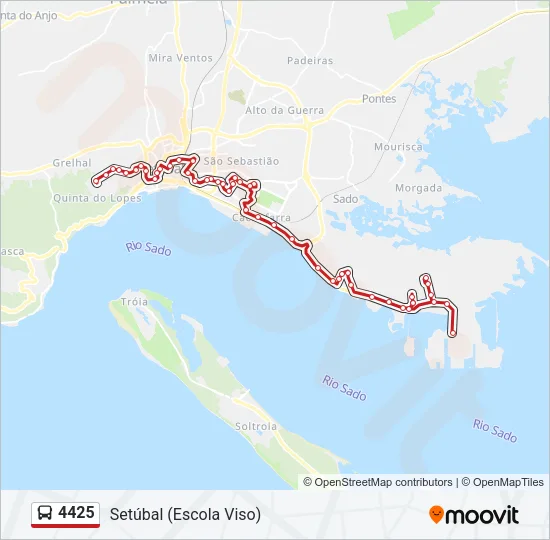 4425 Bus Line Map