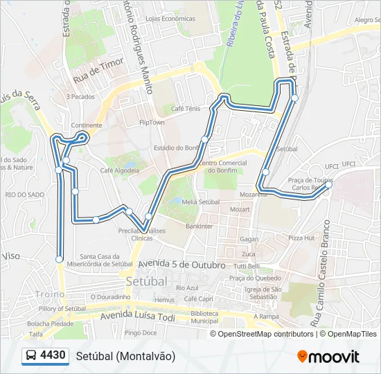 4430 Bus Line Map
