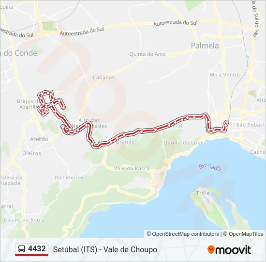 4432 Bus Line Map