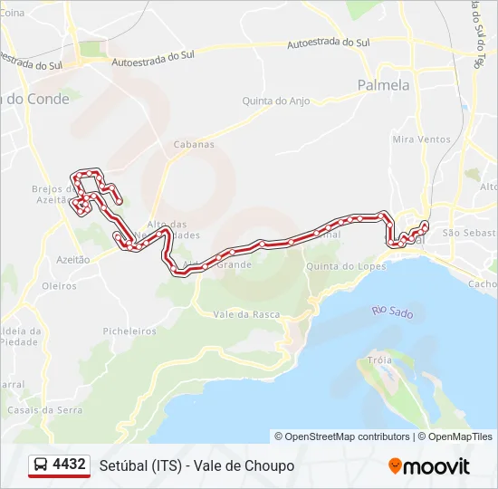 4432 Bus Line Map