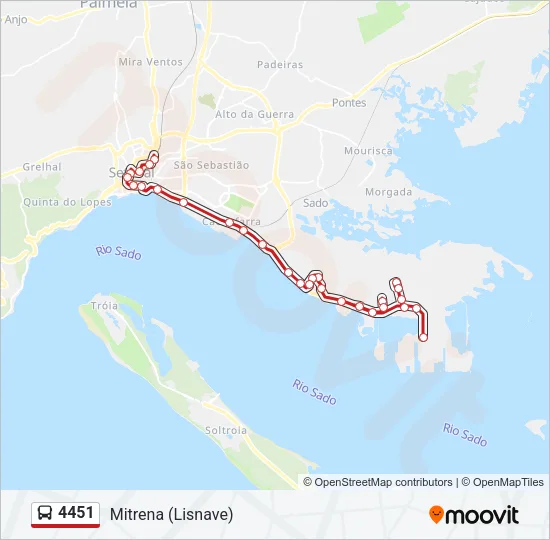 4451 Bus Line Map