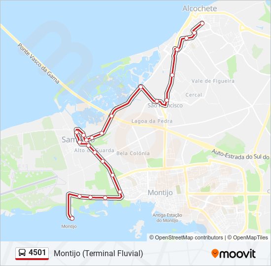 4501 bus Line Map