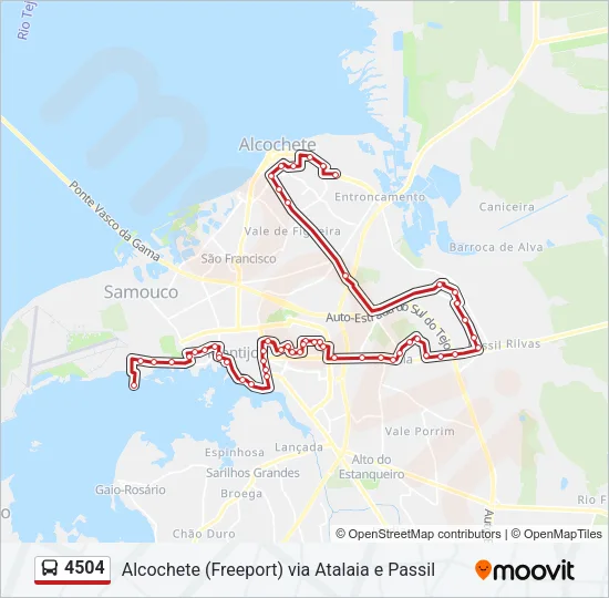 4504 Bus Line Map