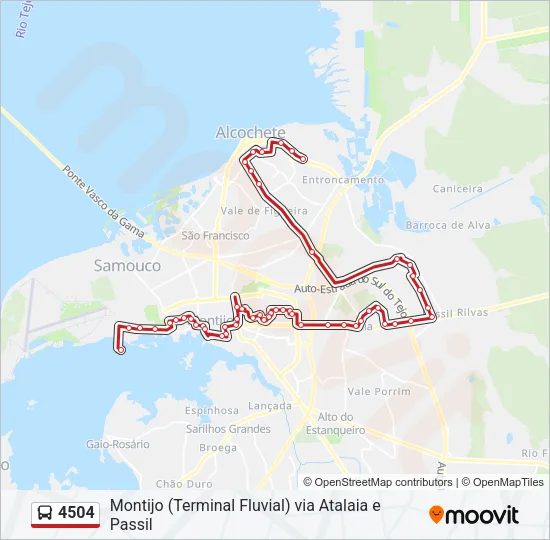 4504 Bus Line Map