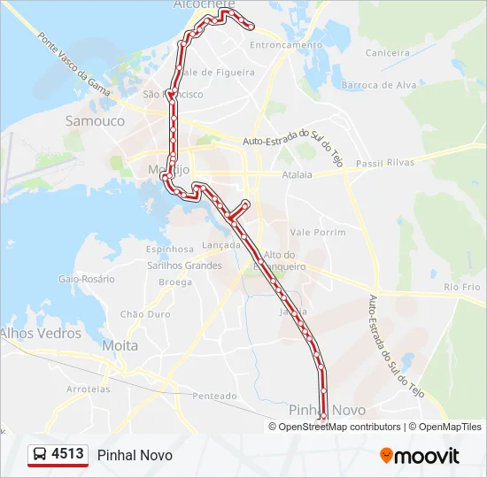 4513 Bus Line Map