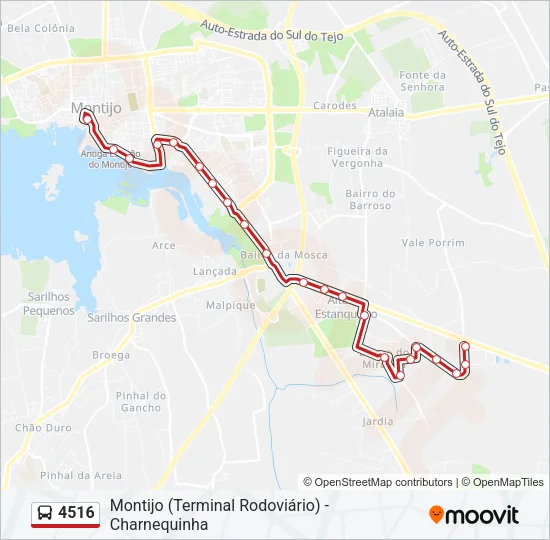 4516 Bus Line Map
