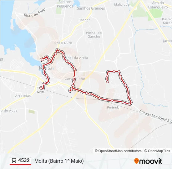 4532 Bus Line Map