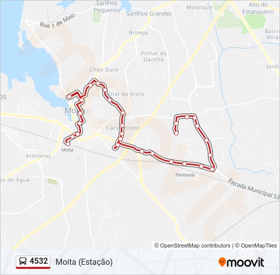 4532 bus Line Map