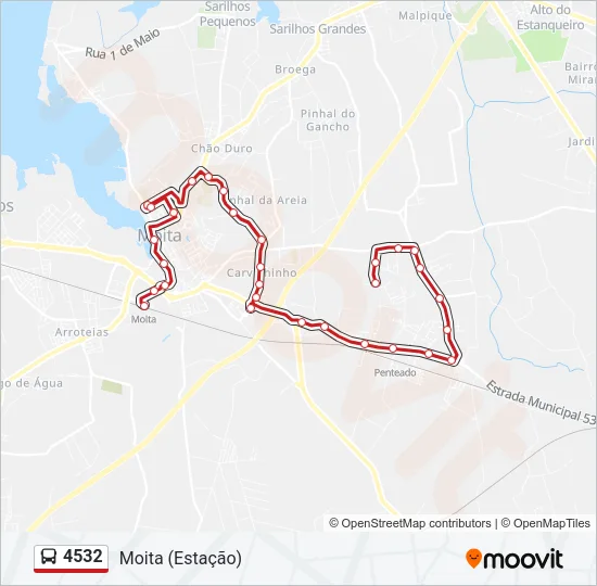 4532 Bus Line Map