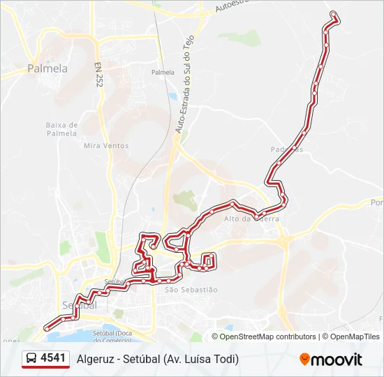 4541 Bus Line Map