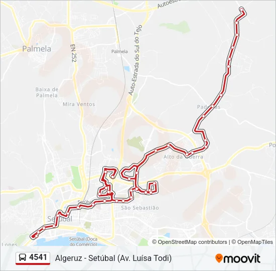 4541 Bus Line Map