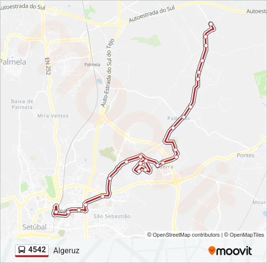 4542 Bus Line Map