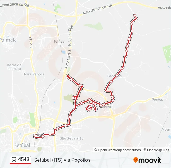 4543 Bus Line Map