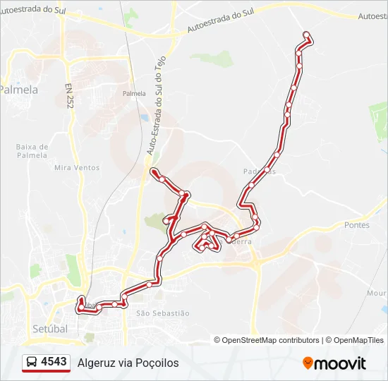 4543 Bus Line Map