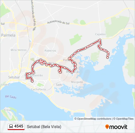 4545 Bus Line Map