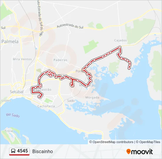 4545 Bus Line Map