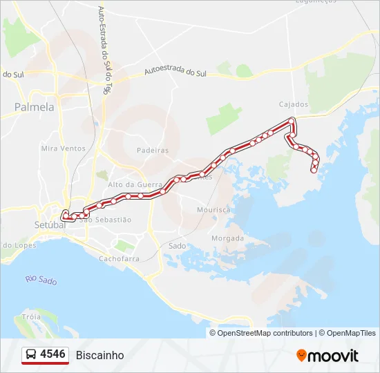 4546 Bus Line Map