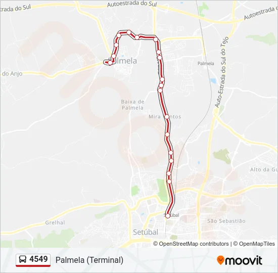4549 Bus Line Map